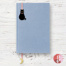 Load image into Gallery viewer, Midori Bookmark Sticker Embroidery - Black Cat
