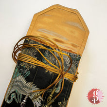 Load image into Gallery viewer, Black &amp; Gold Triple Kimono
