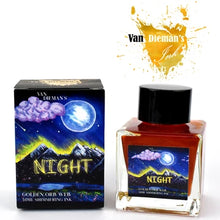 Load image into Gallery viewer, Van Dieman's Night - Golden Orb - 50ml Bottled Ink