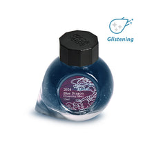 Load image into Gallery viewer, Colorverse 2024 Blue Dragon Glistening Silver 15ml Bottled Ink
