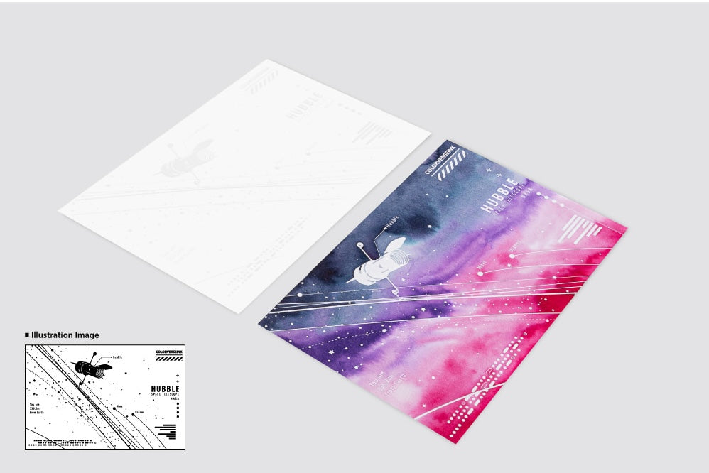 Colorverse Hubble-C Ink Swatch Art Card - Set of 30