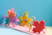 Load image into Gallery viewer, Charm Set - Maple Leaf, Ink Splat, Starfish
