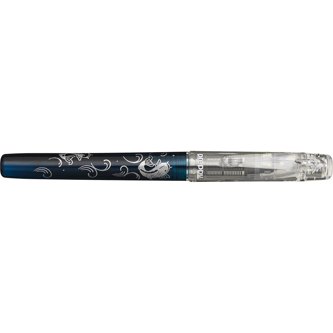 Platinum Preppy Wa Maki-e Koi no Taki-Nobori (Carp Climbing up a Waterfall) Fountain Pen - 03 (Fine)