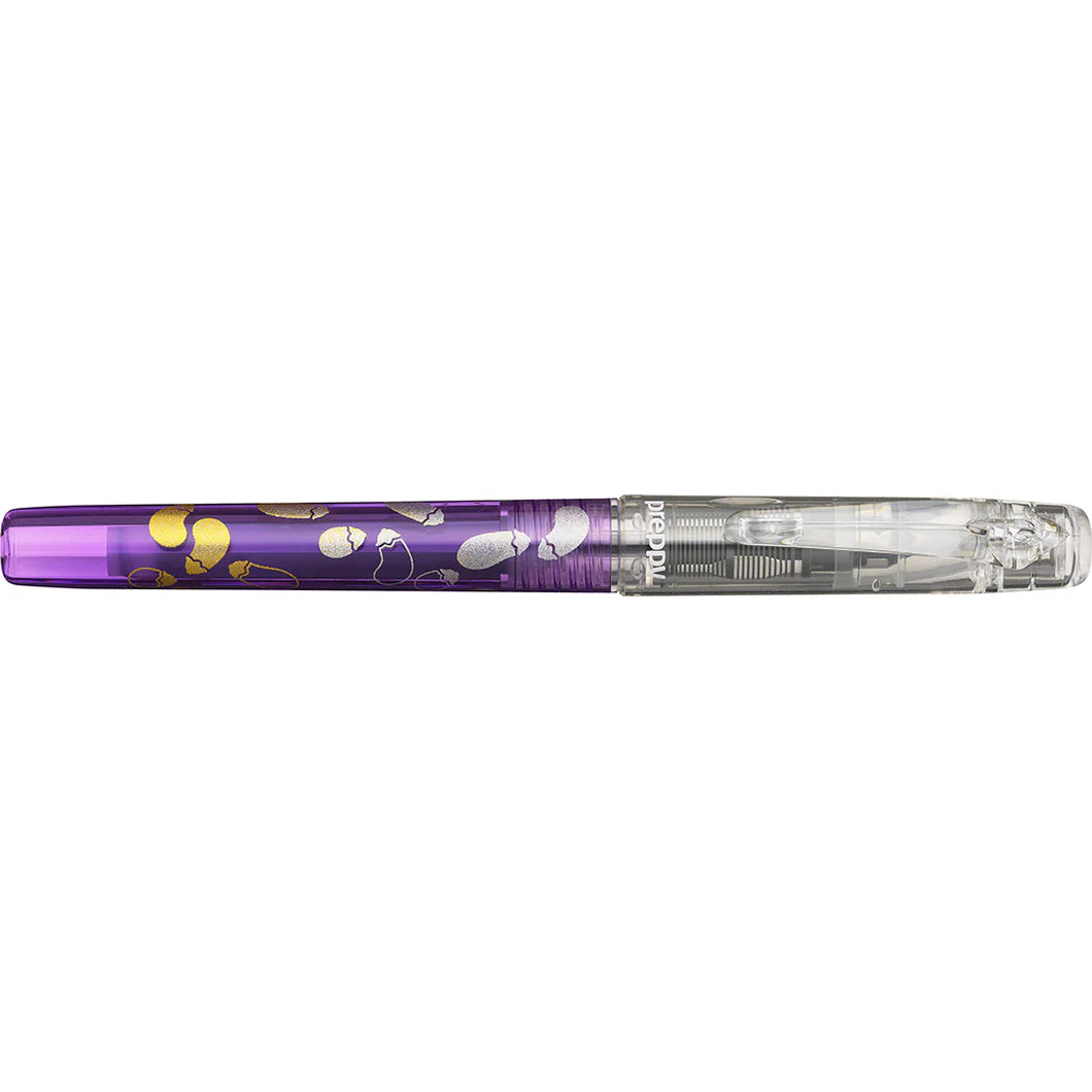 Platinum Preppy Wa Maki-e Nasu (Eggplant) Fountain Pen - 03 (Fine)