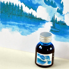 Load image into Gallery viewer, Inkebara Special Edition Foggy Blue - 60ml Bottled Ink
