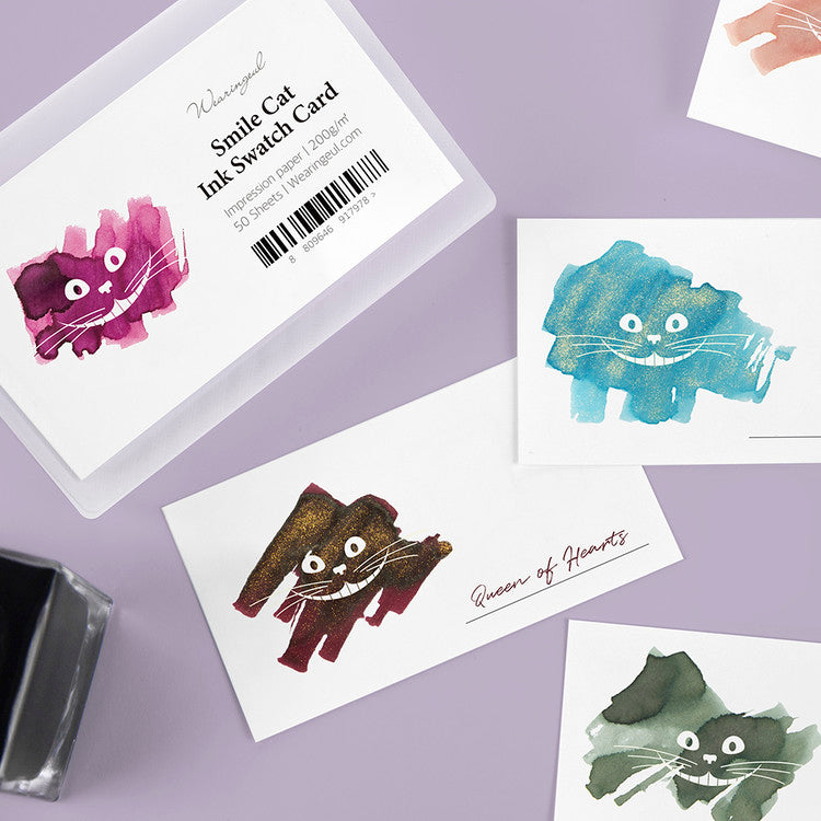 Wearingeul Ink Color Chart Card - Smiling Cat