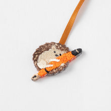 Load image into Gallery viewer, Midori Embroidery Bookmarker - Hedgehog
