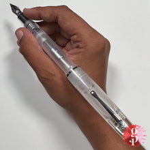 Load image into Gallery viewer, Fine Writing International Fenestro Demonstrator Fountain Pen - Silver
