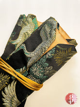 Load image into Gallery viewer, Black &amp; Gold Double Kimono
