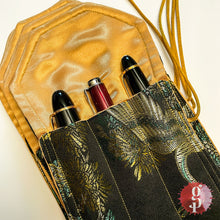Load image into Gallery viewer, Black &amp; Gold Triple Kimono
