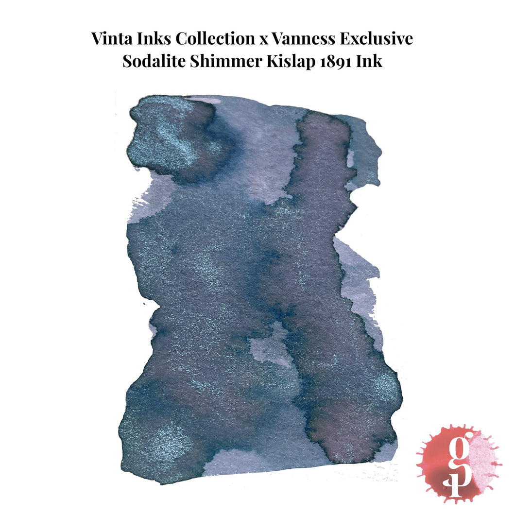 Vinta Inks Collection x Vanness Exclusive Sodalite Shimmer Kislap 1891 Ink Sample