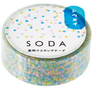 SODA Transparent MT Tape - 15mm Cubic Rice Crackers CMT005